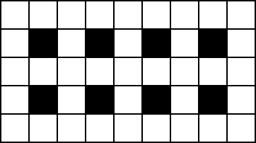 A nine letter by five letter blank crossword